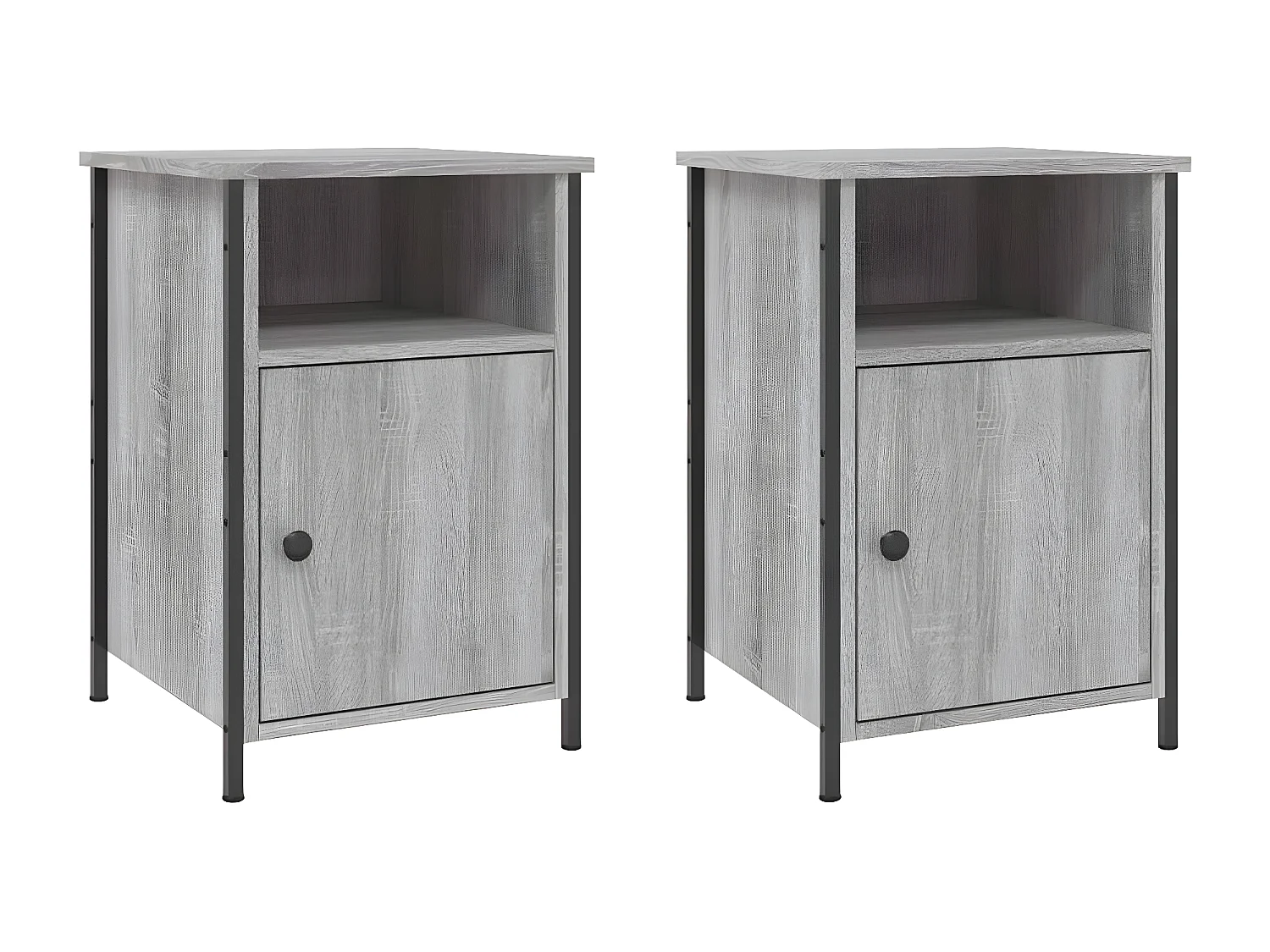 Mesas cabeceira 2 pcs 40x42x60cm deriv. madeira cinzento sonoma PT45051