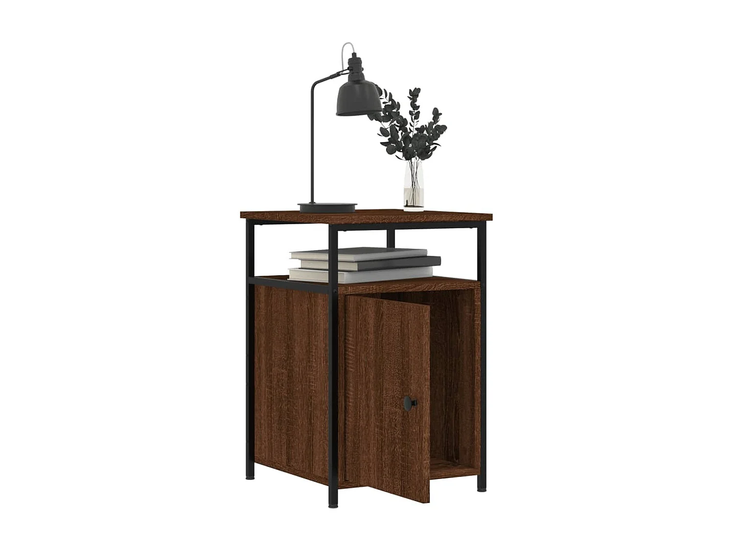 Lot de 2 Tables de chevet Chêne marron 40x42x60cm Bois d'ingénierie WVGQ5382