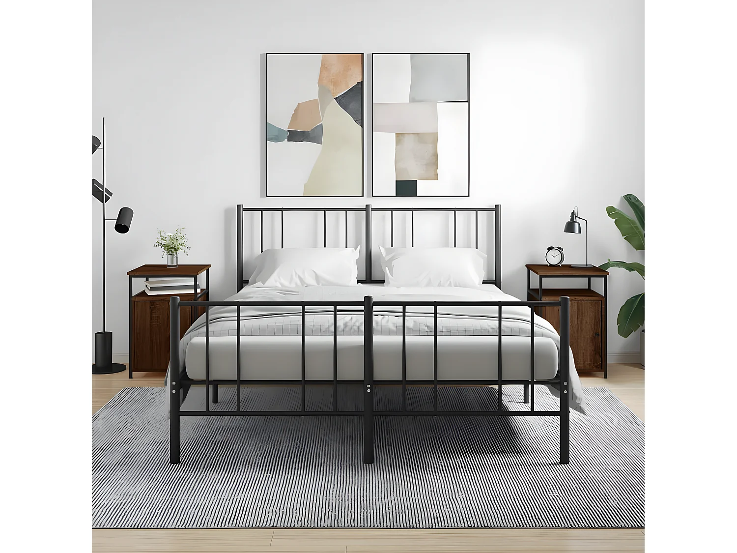 Nachtkastjes 2 st 40x42x60 cm bewerkt hout bruin eikenkleur NL17640