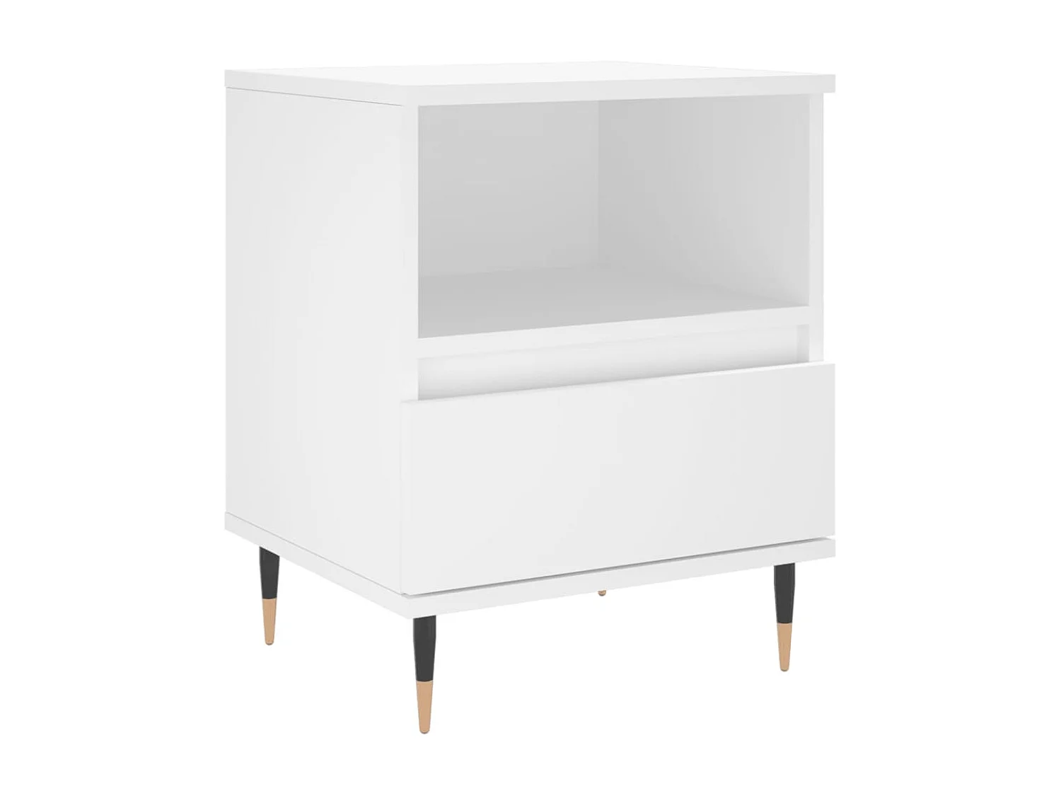 Lot de 2 Tables de chevet blanc 40x35x50 cm bois d’ingénierie WVGQ7934