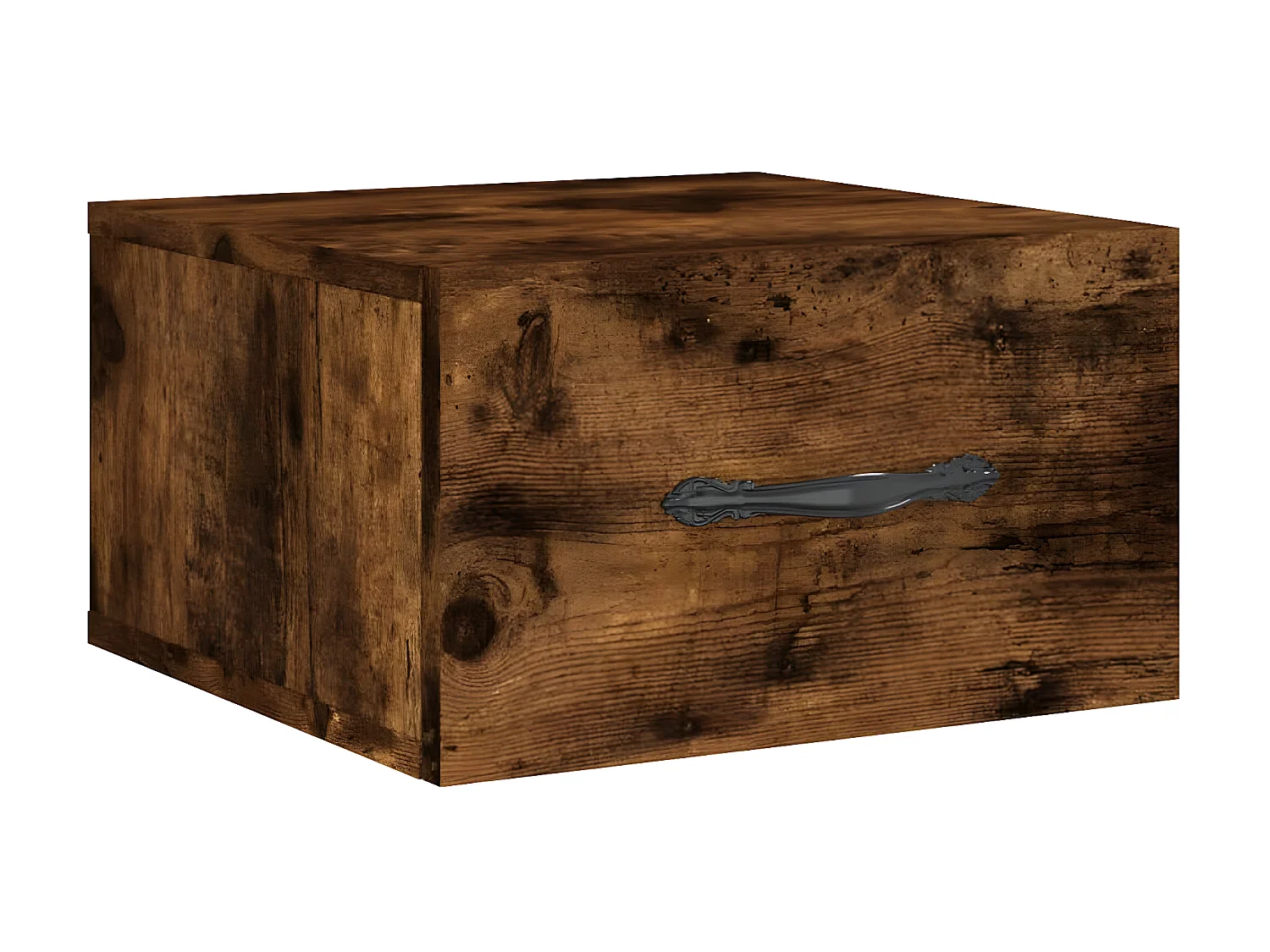 Lot de 2 Tables de chevet murales chêne fumé 35x35x20 cm WVGQ5630