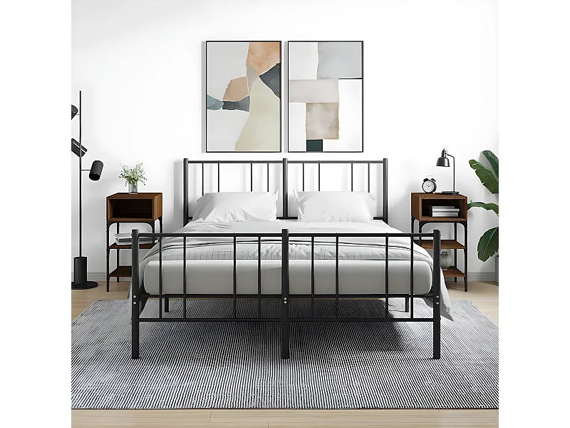 Mesas cabeceira 2pcs 35x34,5x70 deriv.madeira carvalho castanho PT65930