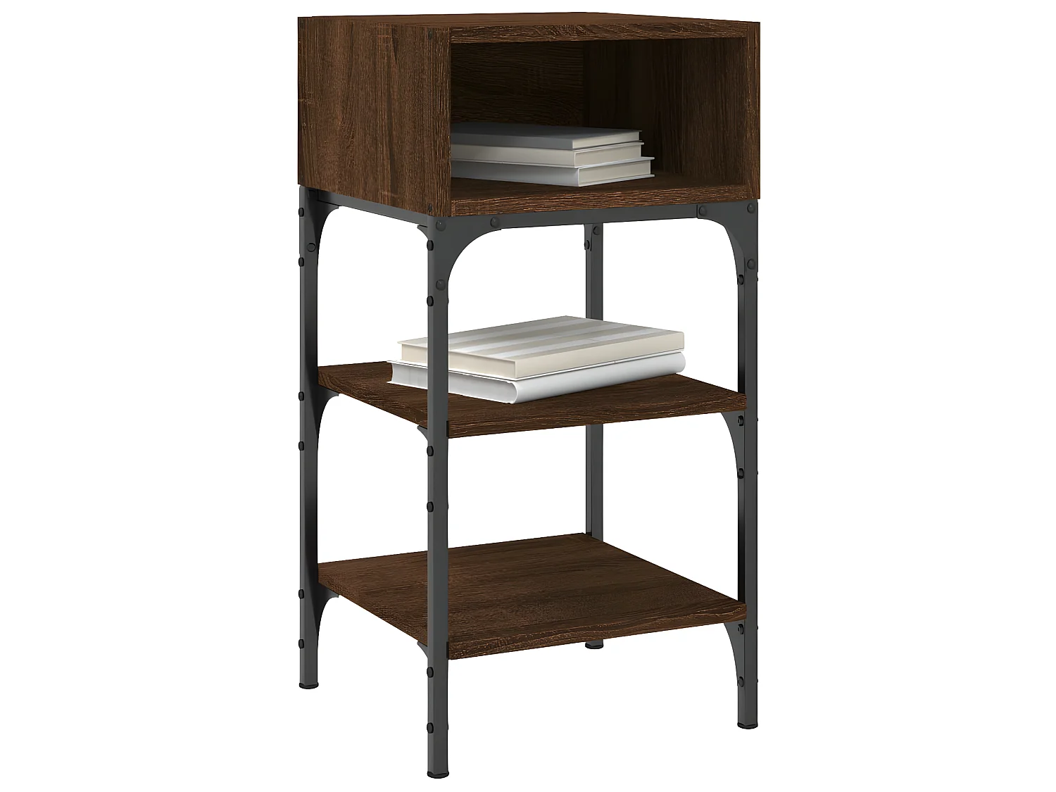 Lot de 2 Tables de chevet chêne marron 35x34,5x70 cm WVGQ9928