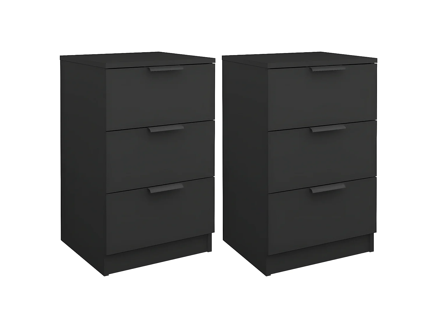 Nachtkastjes 2 st 40x36x65 cm zwart NL90537