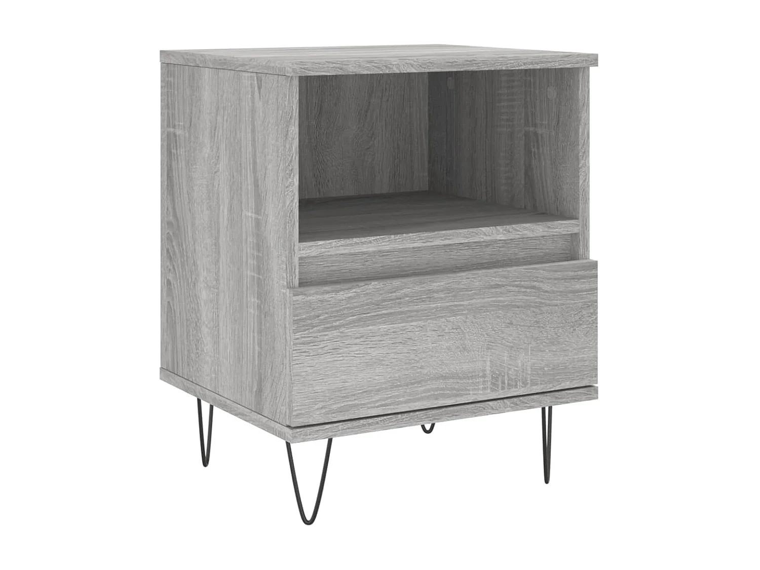 Comodini | Tavolini da notte | Tavolini da letto 2pz Grigio Sonoma 40x35x50 cm in Legno Multistrato
