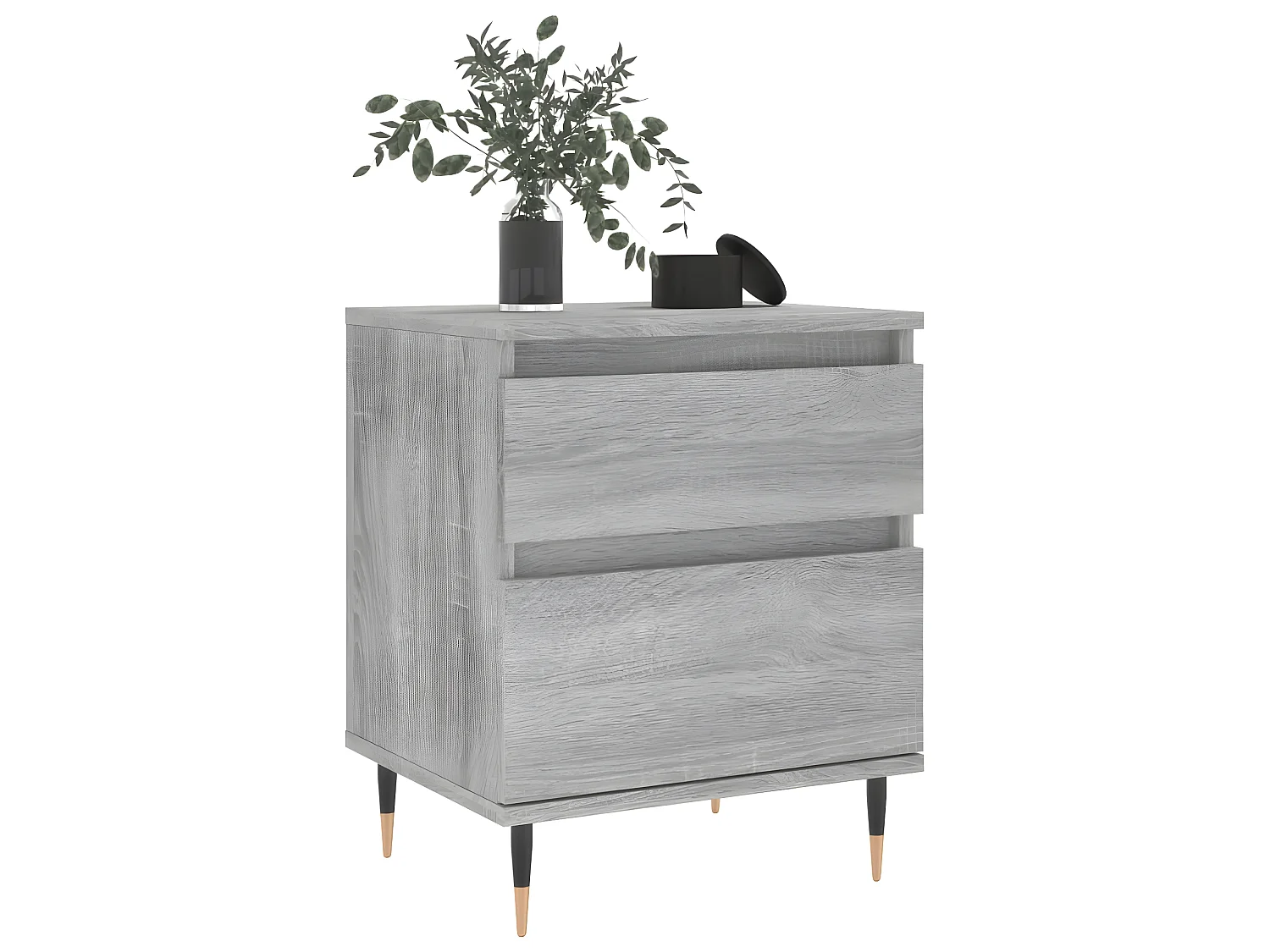 Nachtkastjes 2 st 40x35x50 cm bewerkt hout grijs sonoma eiken NL69914