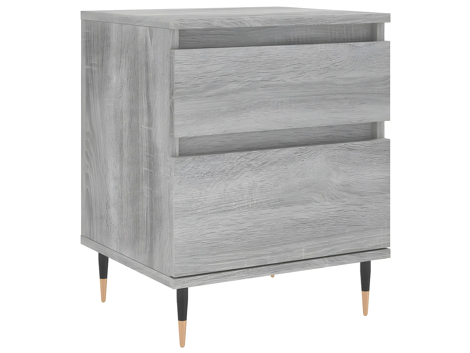Nachtkastjes 2 st 40x35x50 cm bewerkt hout grijs sonoma eiken NL69914