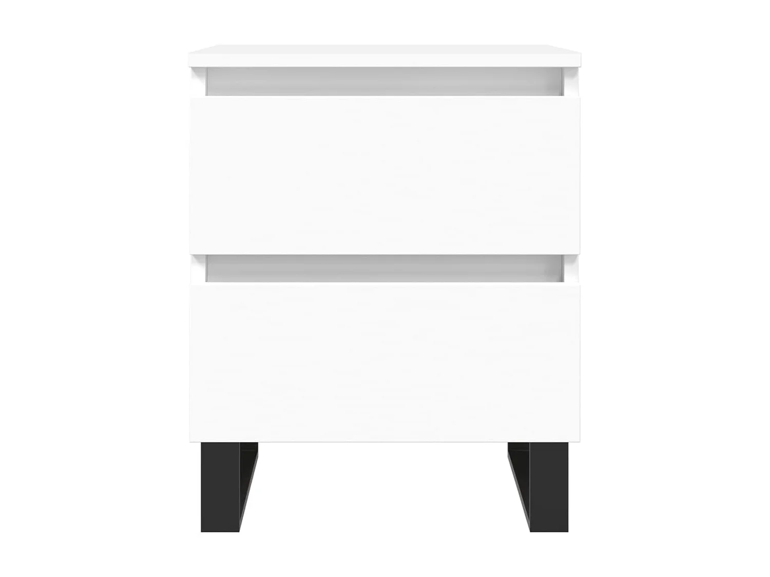 Lot de 2 Tables de chevet blanc 40x35x50 cm bois d’ingénierie WVGQ8107