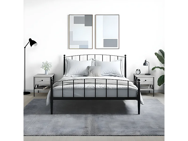 Lot de 2 Tables de chevet sonoma gris 40x42x45 cm bois ingénierie WVGQ1197