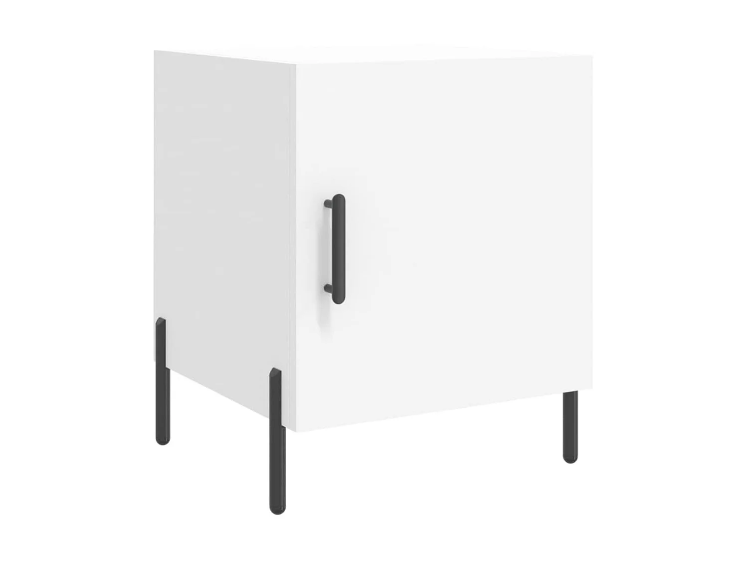 Lot de 2 Tables de chevet blanc 40x40x50 cm bois d’ingénierie WVGQ4299