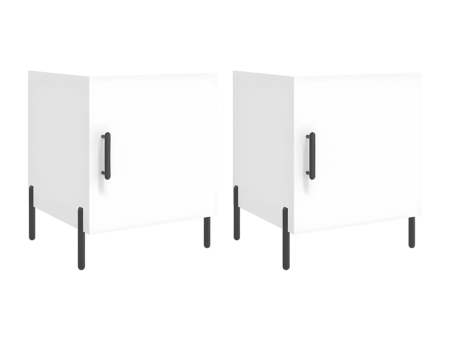 Nachtkastjes 2 st 40x40x50 cm bewerkt hout wit NL17043