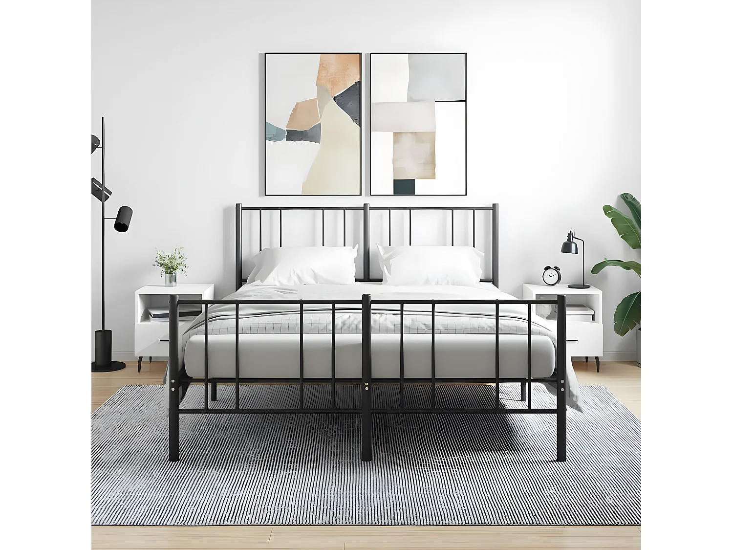 Nachtkastjes 2 st 40x35x47,5 cm bewerkt hout wit NL97643