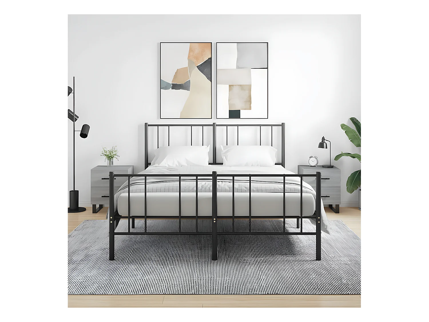 Nachtkastjes 2 st 40x35x47,5 cm bewerkt hout grijs sonoma eiken NL16960