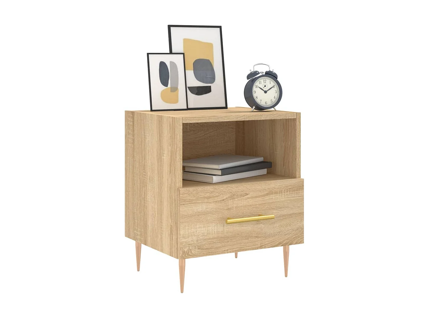 Nachtkastjes 2 st 40x35x47,5 cm bewerkt hout sonoma eikenkleur NL67381