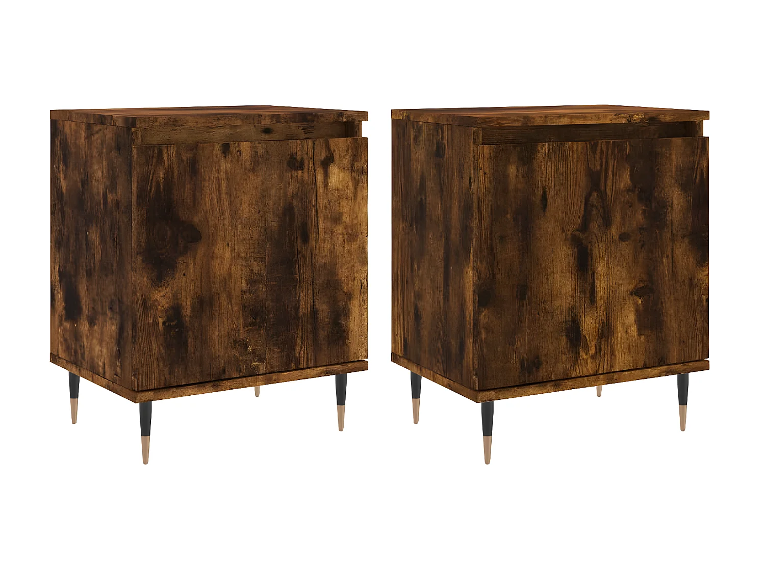 Nachtkastjes 2 st 40x30x50 cm bewerkt hout gerookt eikenkleurig NL16208