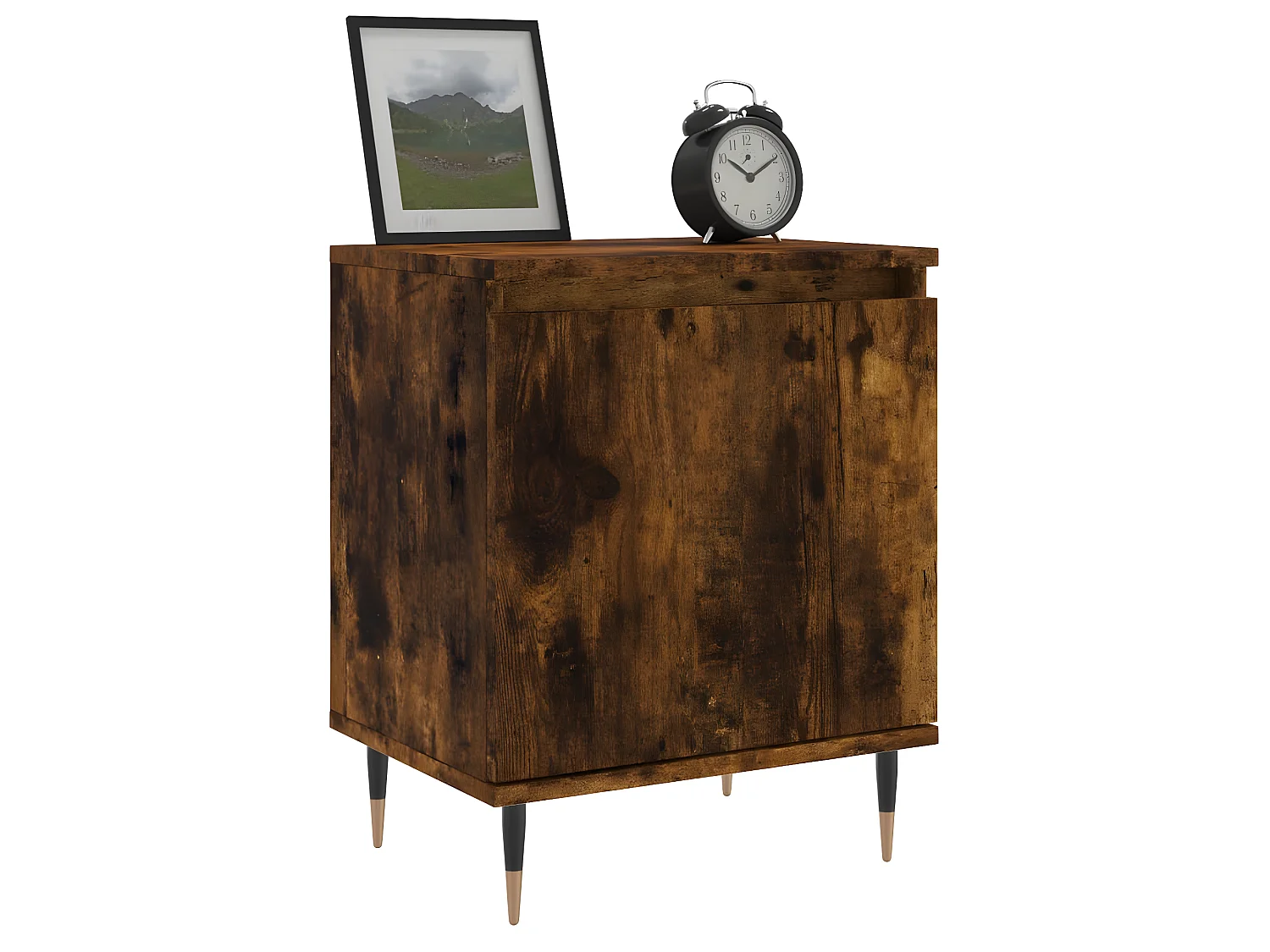 Nachtkastjes 2 st 40x30x50 cm bewerkt hout gerookt eikenkleurig NL16208