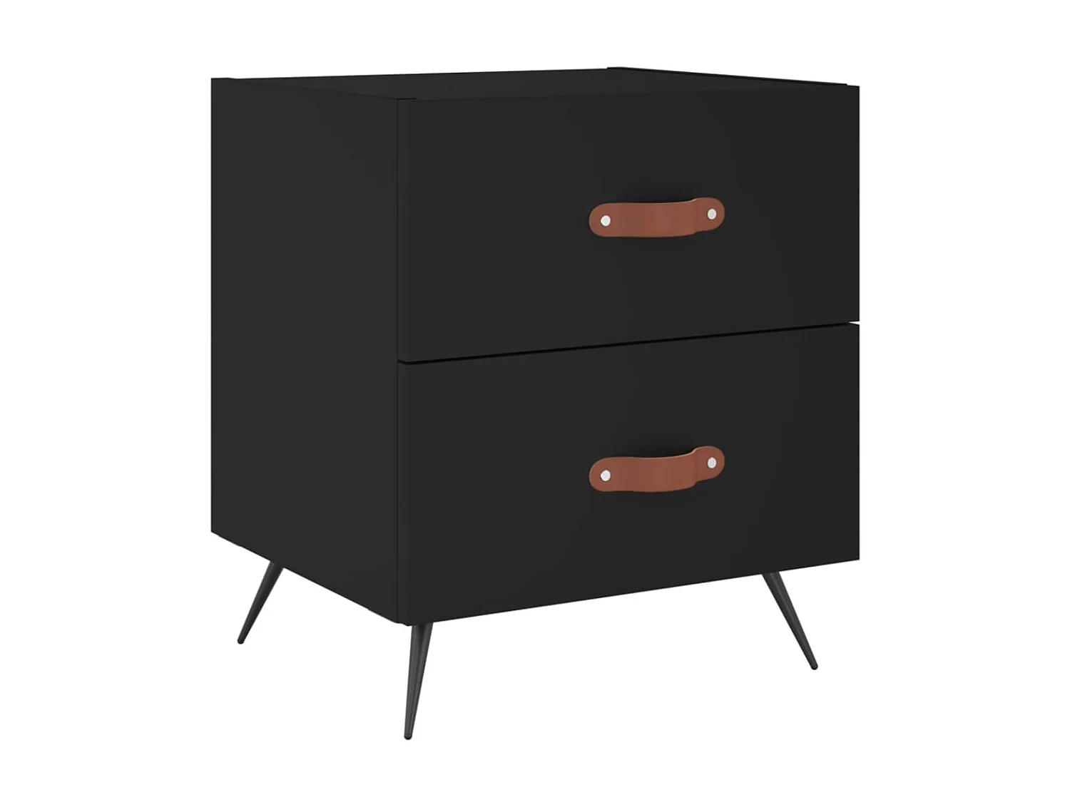 Mesas de cabeceira 2 pcs 40x35x47,5 cm deriv. de madeira preto PT57869