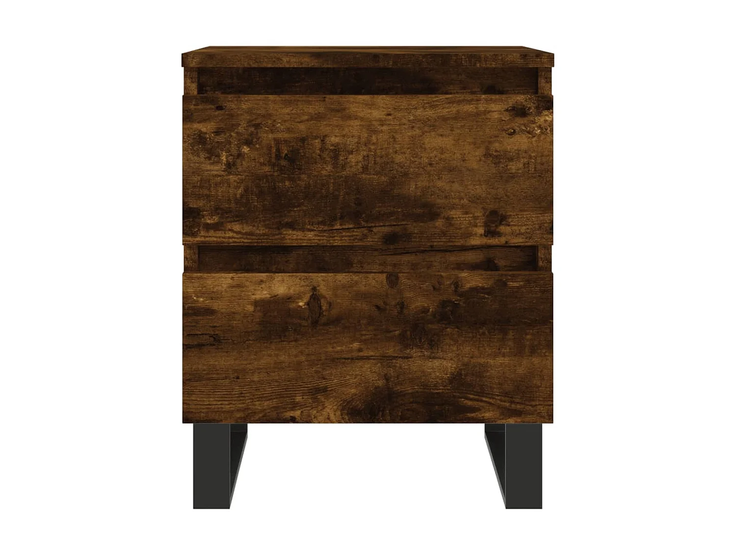 Lot de 2 Tables de chevet chêne fumé 40x35x50 cm bois ingénierie WVGQ3555