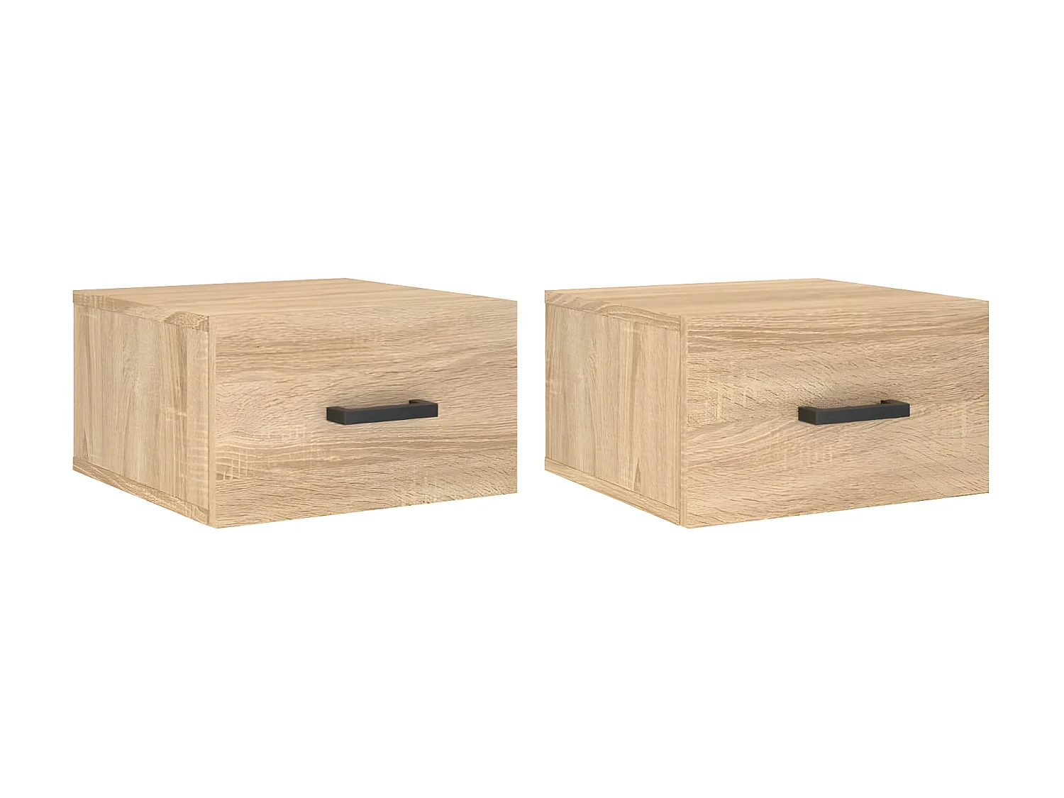 Mesas de cabeceira parede 2 pcs 35x35x20 cm cor carvalho sonoma PT89584