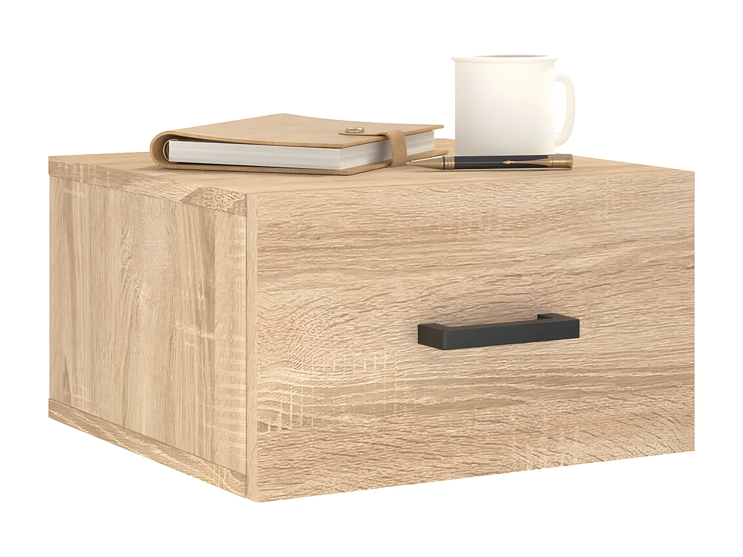 Mesas de cabeceira parede 2 pcs 35x35x20 cm cor carvalho sonoma PT89584