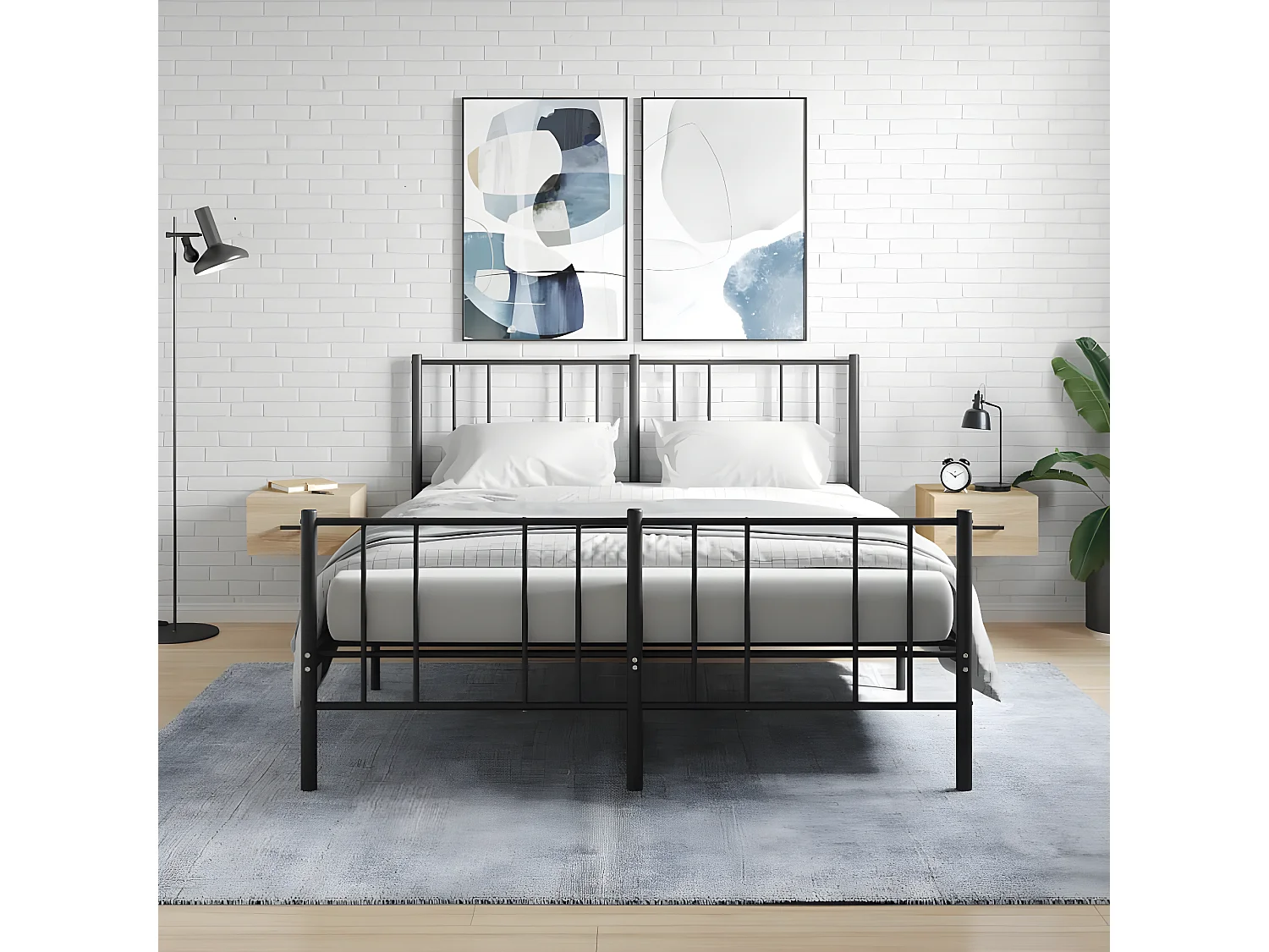 Nachtkastjes 2 st wandgemonteerd 35x35x20 cm sonoma eikenkleur NL96828