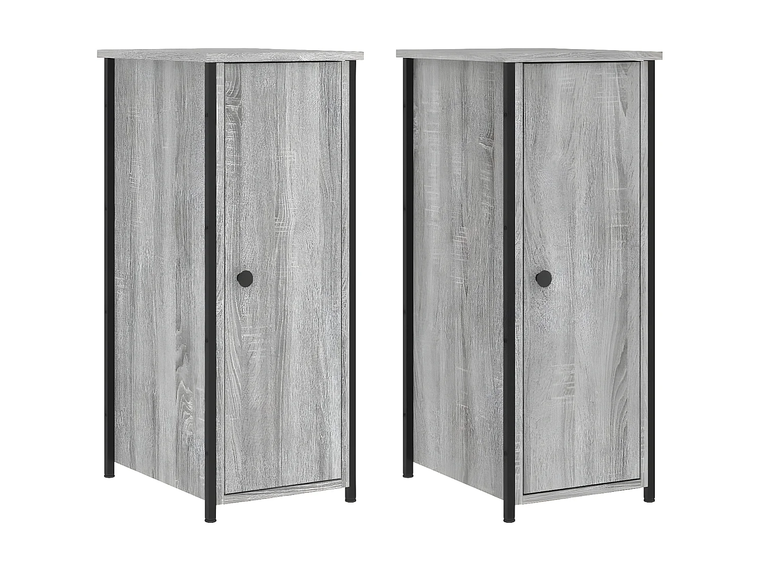 Nachtkastjes 2 st 32x42x80 cm bewerkt hout grijs sonoma eiken NL70293