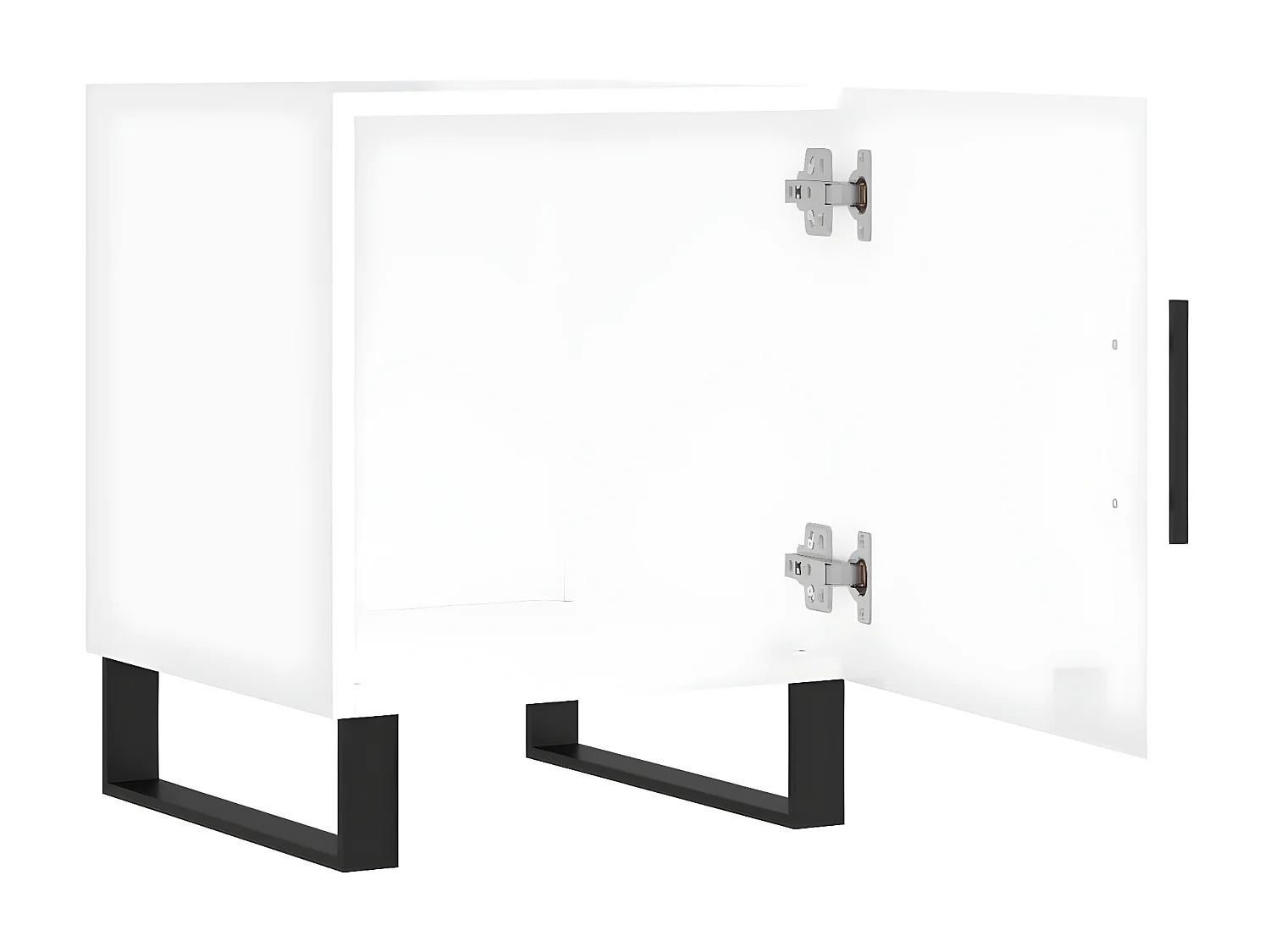 Lot de 2 Tables de chevet blanc brillant 40x40x50 cm WVGQ1132