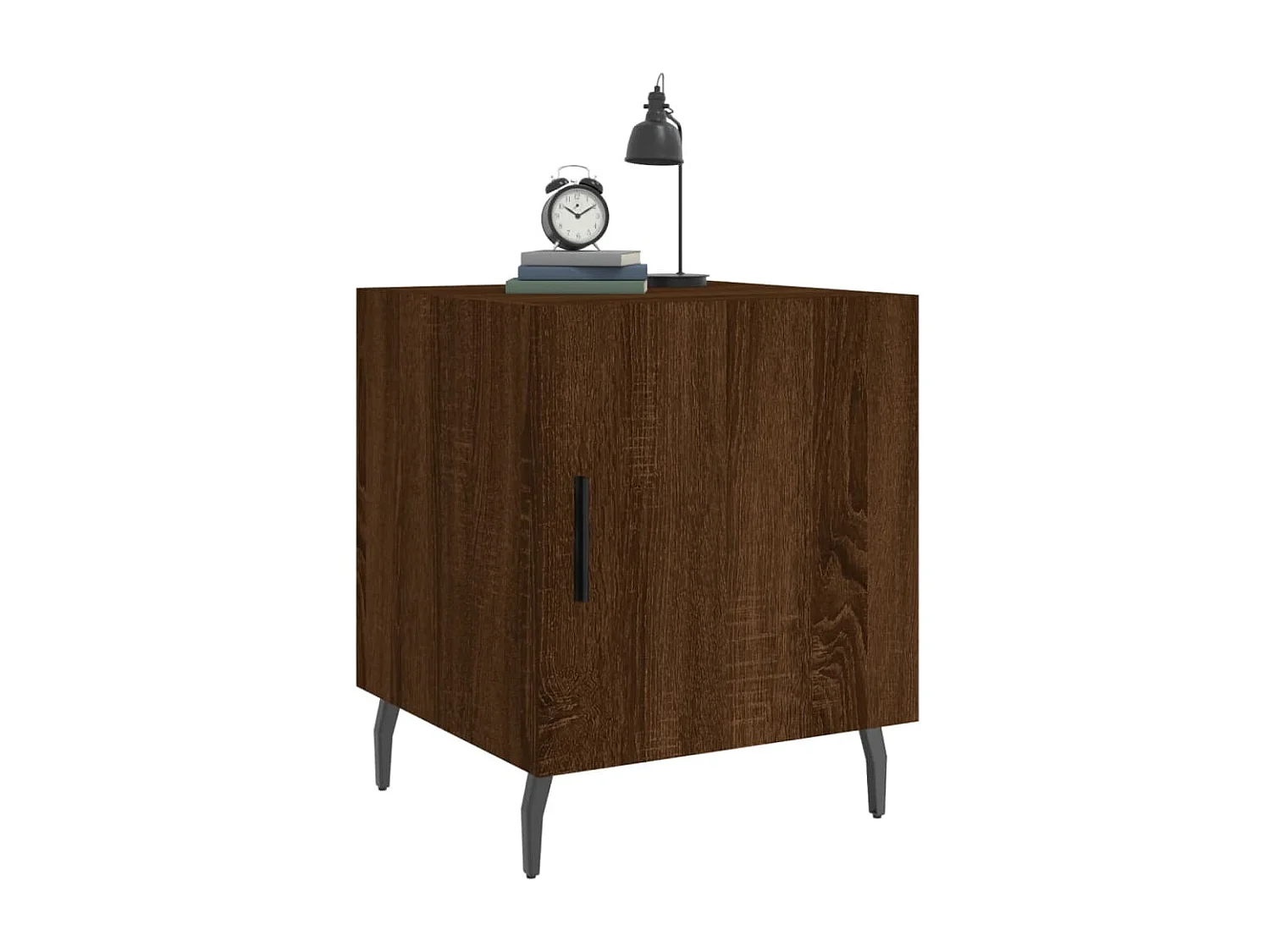 Lot de 2 Tables de chevet chêne marron 40x40x50cm bois d'ingénierie WVGQ3414