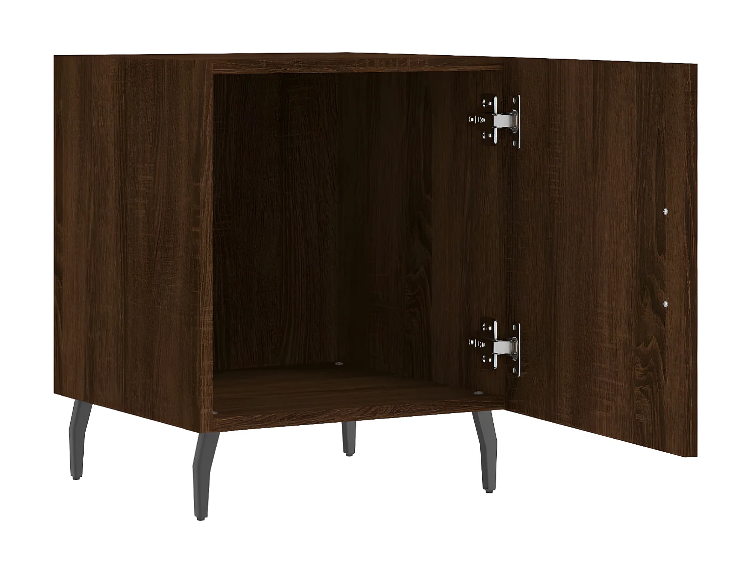 Lot de 2 Tables de chevet chêne marron 40x40x50cm bois d'ingénierie WVGQ3414