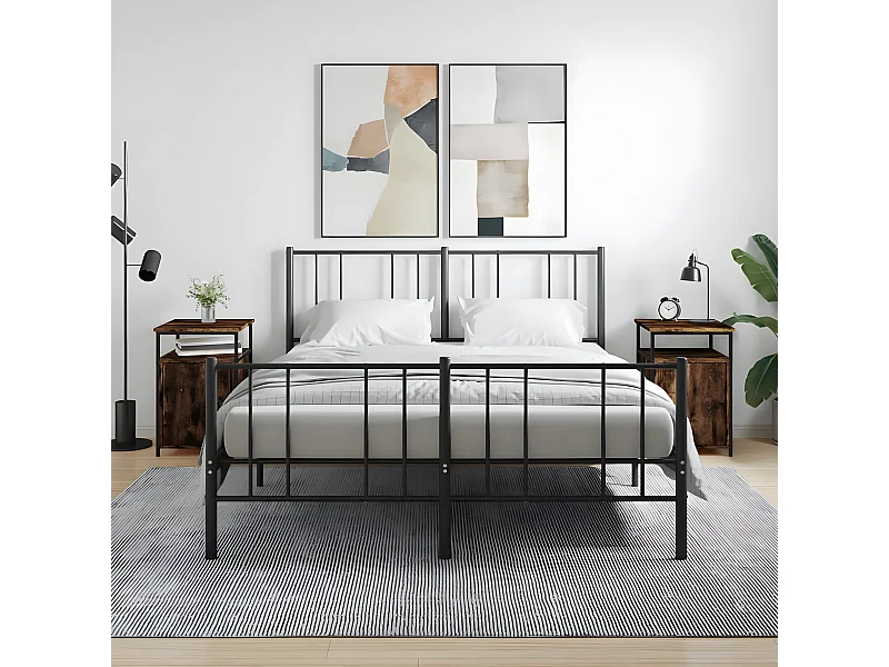 Mesas cabeceira 2pcs 40x42x60cm deriv. madeira carvalho fumado PT14641