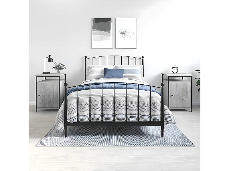 Mesas cabeceira 2 pcs 40x42x60cm deriv. madeira cinzento sonoma PT58710