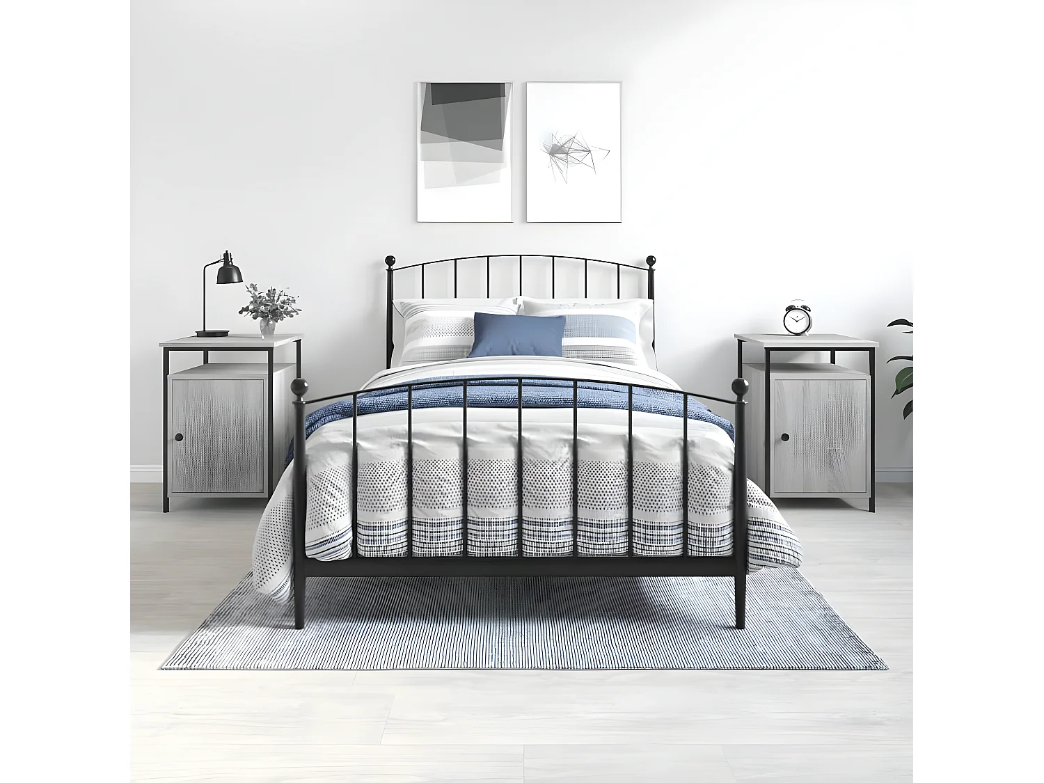 Mesas cabeceira 2 pcs 40x42x60cm deriv. madeira cinzento sonoma PT58710