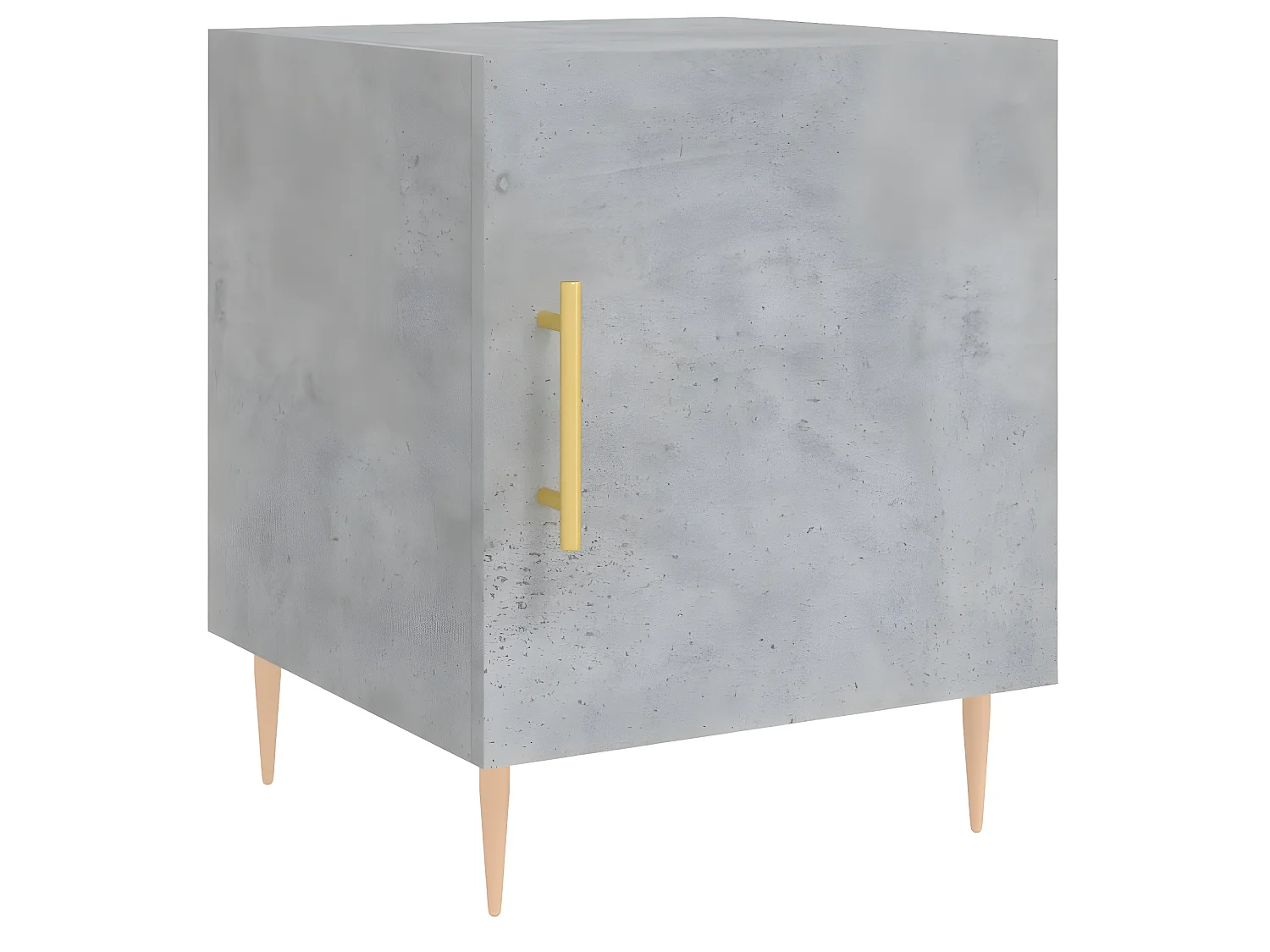 Lote de 2 Mesitas de noche madera ingeniería gris hormigón 40x40x50 cm ES33560