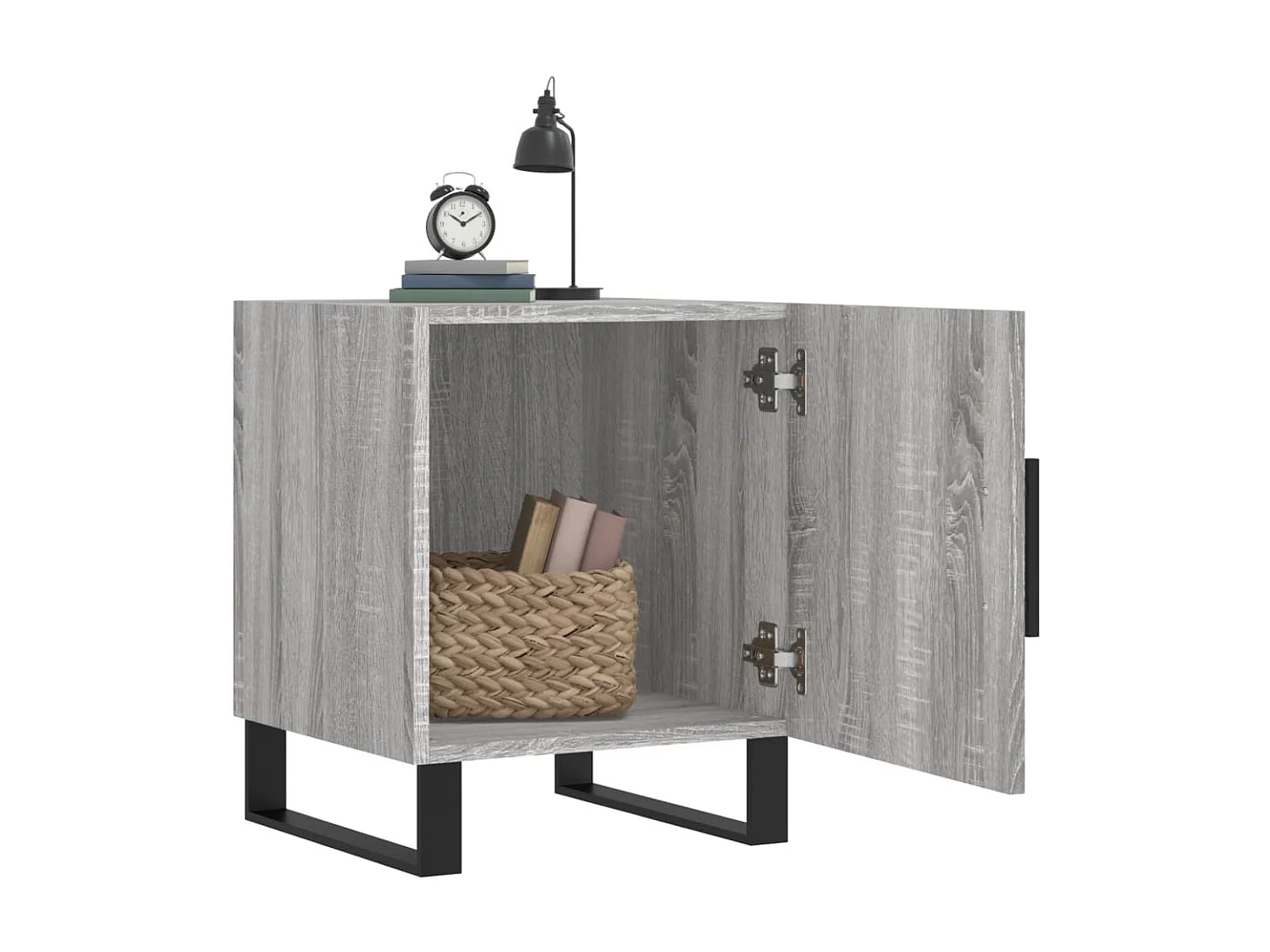 Lot de 2 Tables de chevet sonoma gris 40x40x50cm bois d'ingénierie WVGQ5536