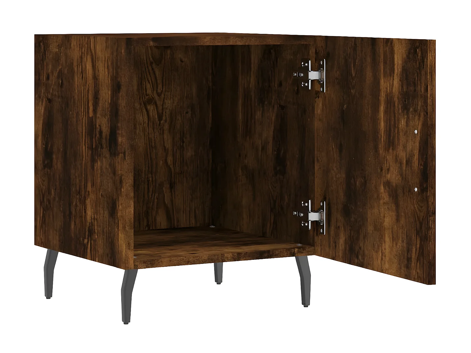 Comodini | Tavolini da notte | Tavolini da letto 2 pz Rovere Fumo 40x40x50 cm in Legno Multistrato