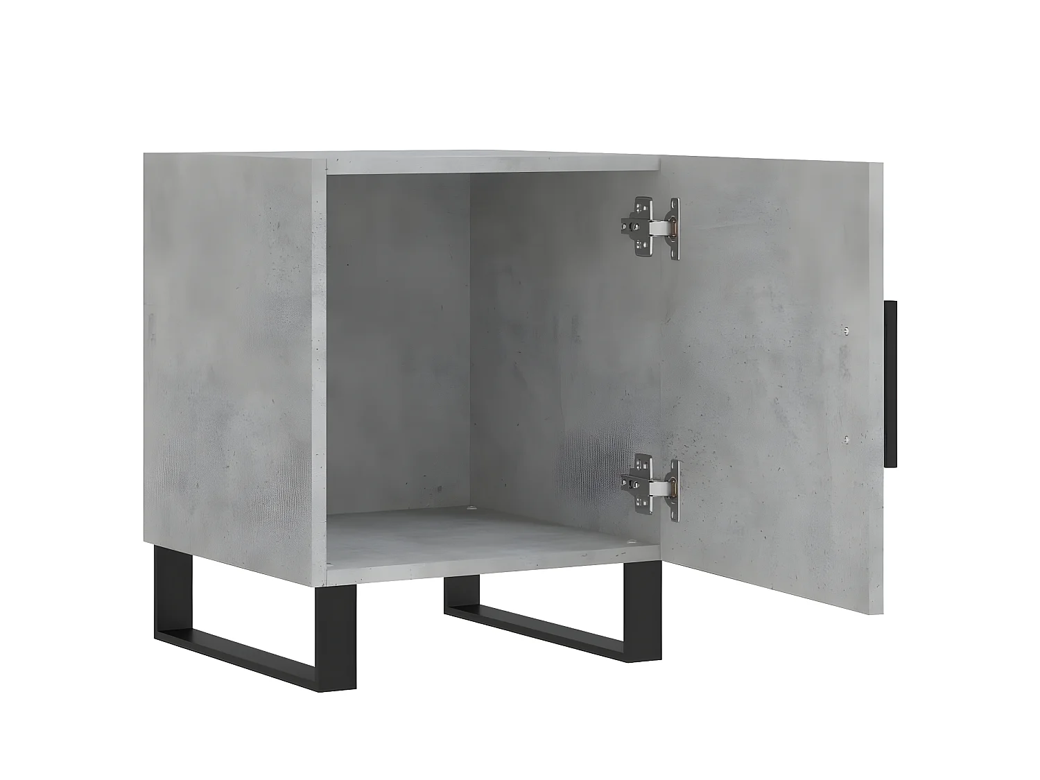 Lote de 2 Mesitas de noche madera ingeniería gris hormigón 40x40x50 cm ES69329