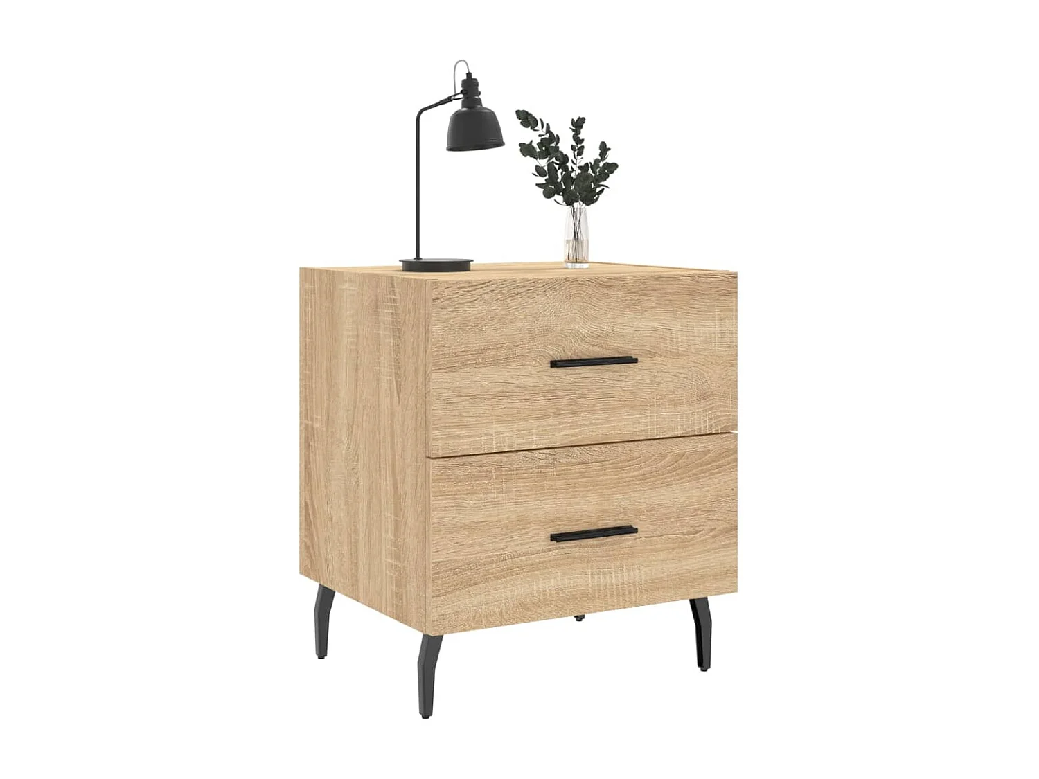 Lot de 2 Tables de chevet chêne sonoma 40x35x47,5 cm WVGQ4669