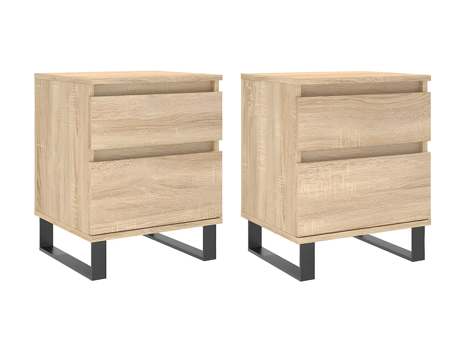 Nachtkastjes 2 st 40x35x50 cm sonoma eikenkleurig NL46418