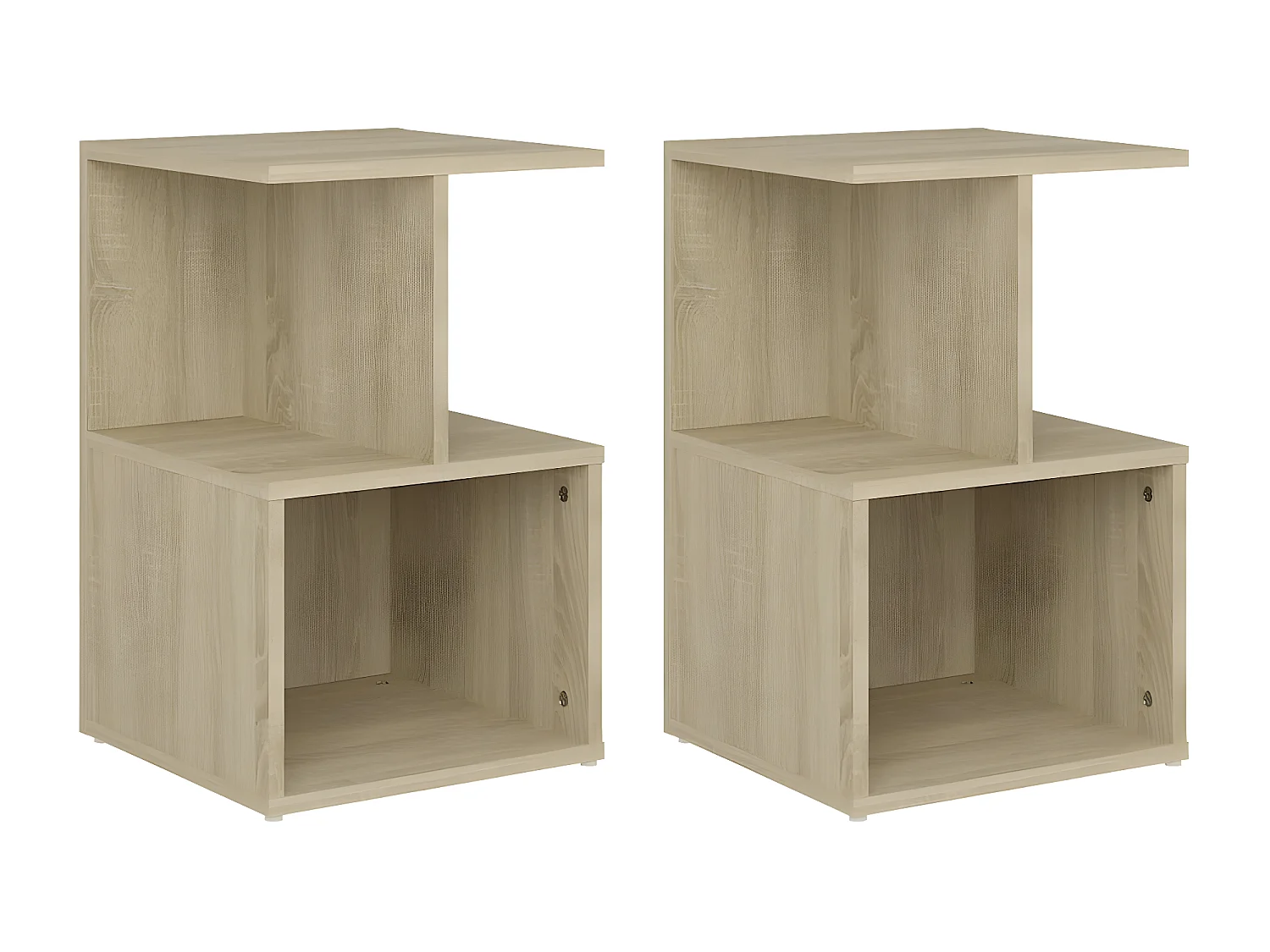 Lot de 2 Tables de chevet Chêne sonoma 35x35x55 cm Aggloméré WVGQ1510