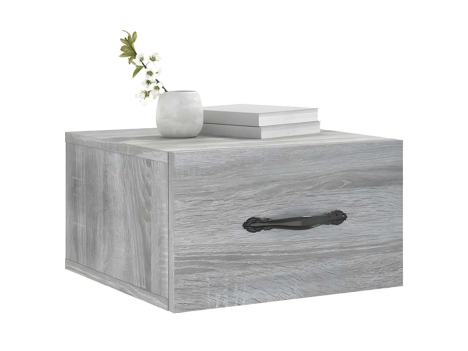 Nachtkastjes 2 st wandgemonteerd 35x35x20 cm grijs sonoma eiken NL40030