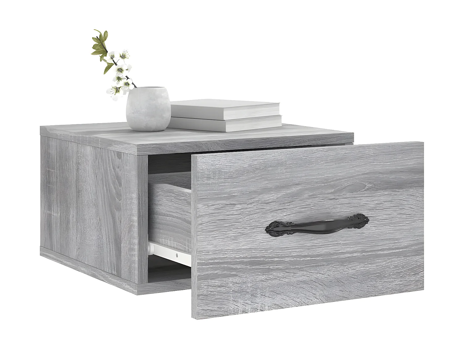 Nachtkastjes 2 st wandgemonteerd 35x35x20 cm grijs sonoma eiken NL40030