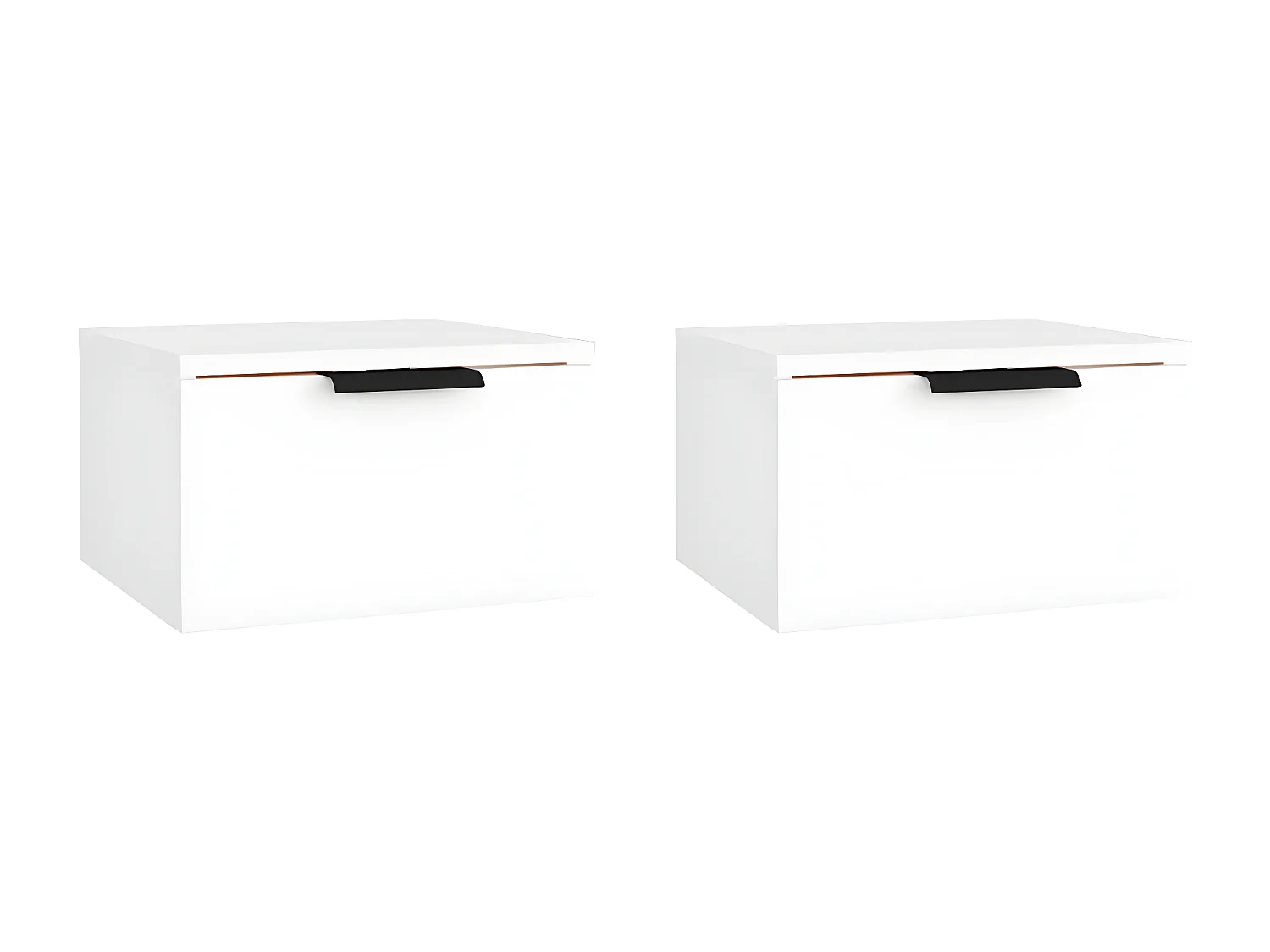 Lot de 2 Tables de chevet murales Blanc 34x30x20 cm WVGQ3870