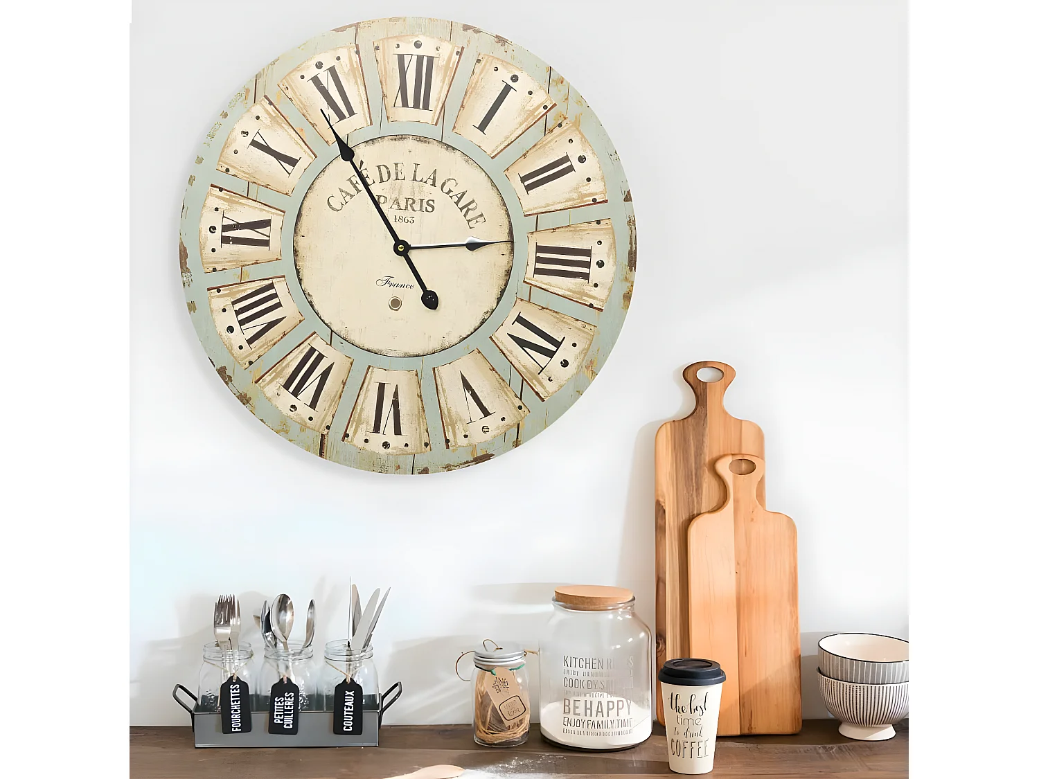 Horloge murale Multicolore 60 cm MDF WVGQ6601