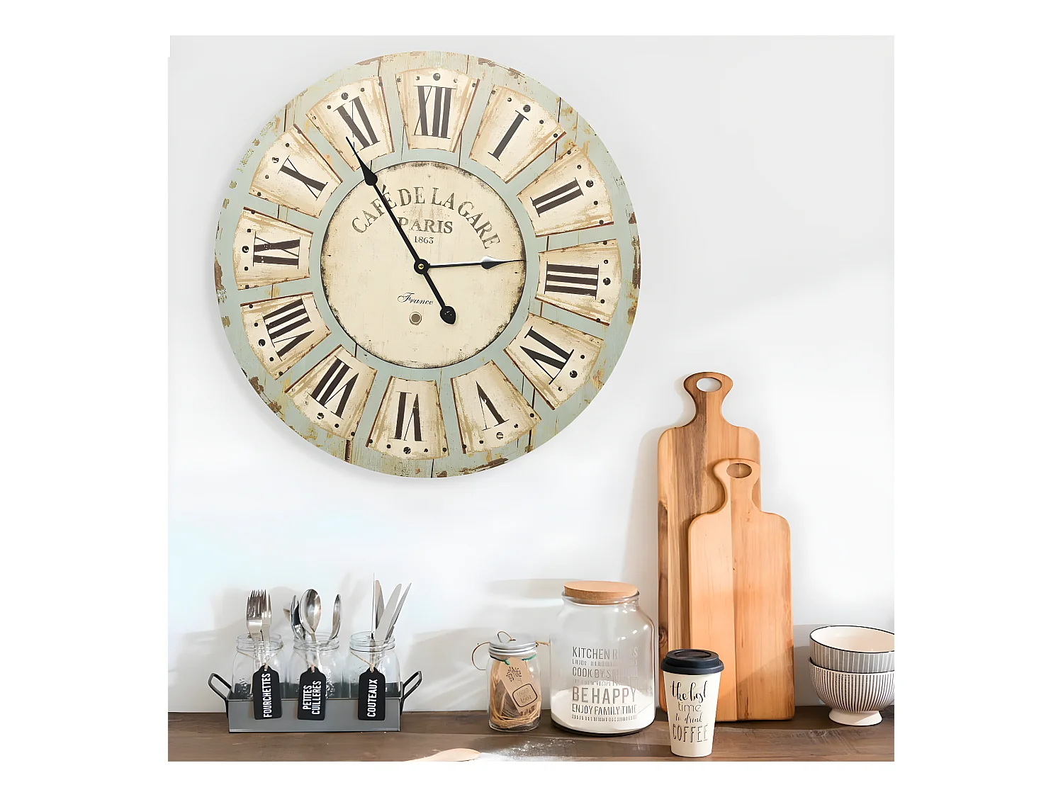 Horloge murale Multicolore 60 cm MDF WVGQ6601