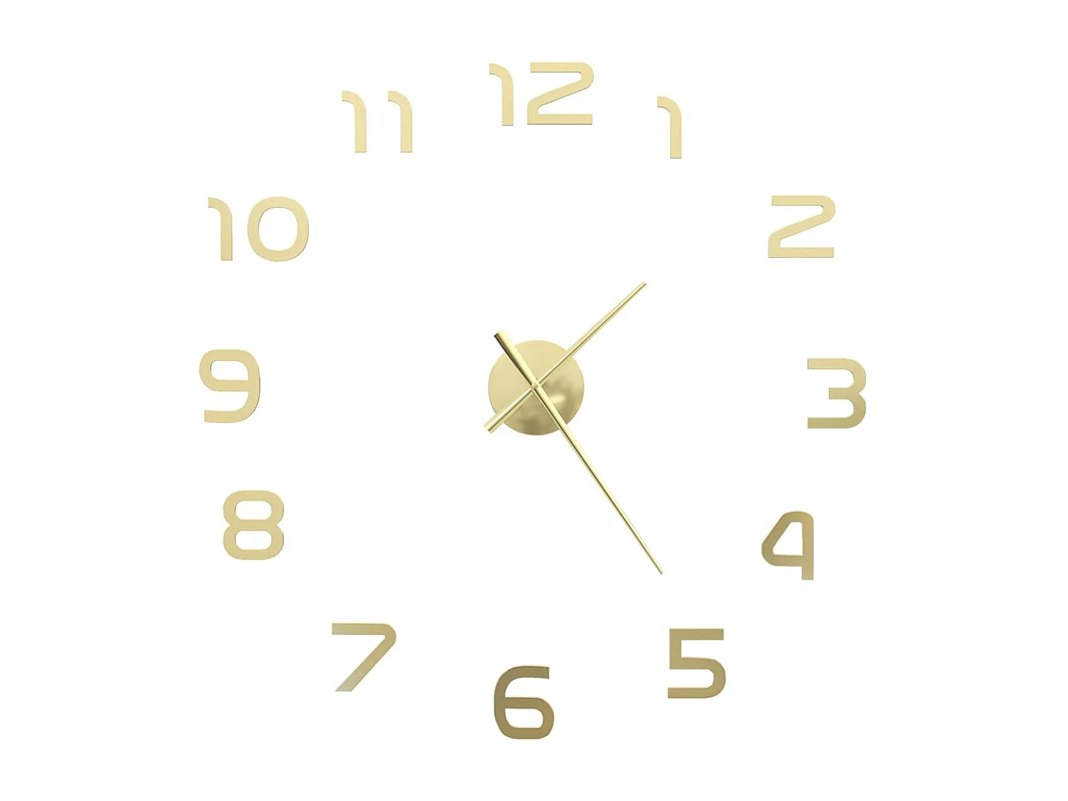 Horloge murale 3D Design moderne 100 cm XXL Doré WVGQ1118