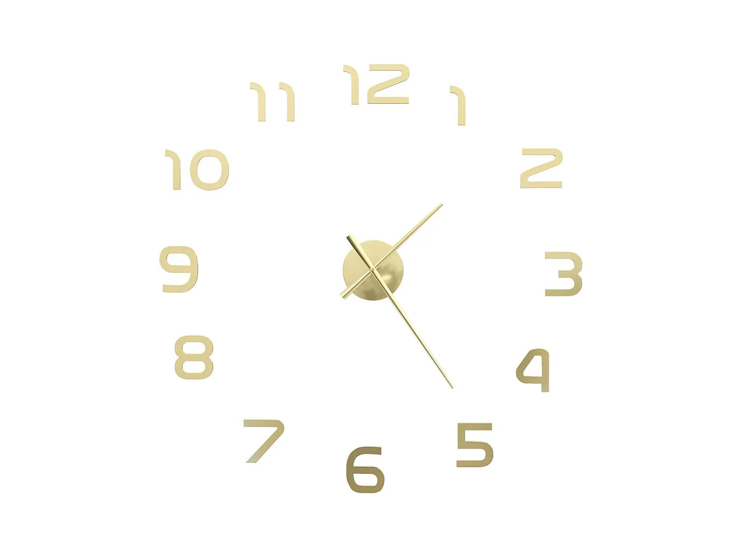 Horloge murale 3D Design moderne 100 cm XXL Doré WVGQ1118