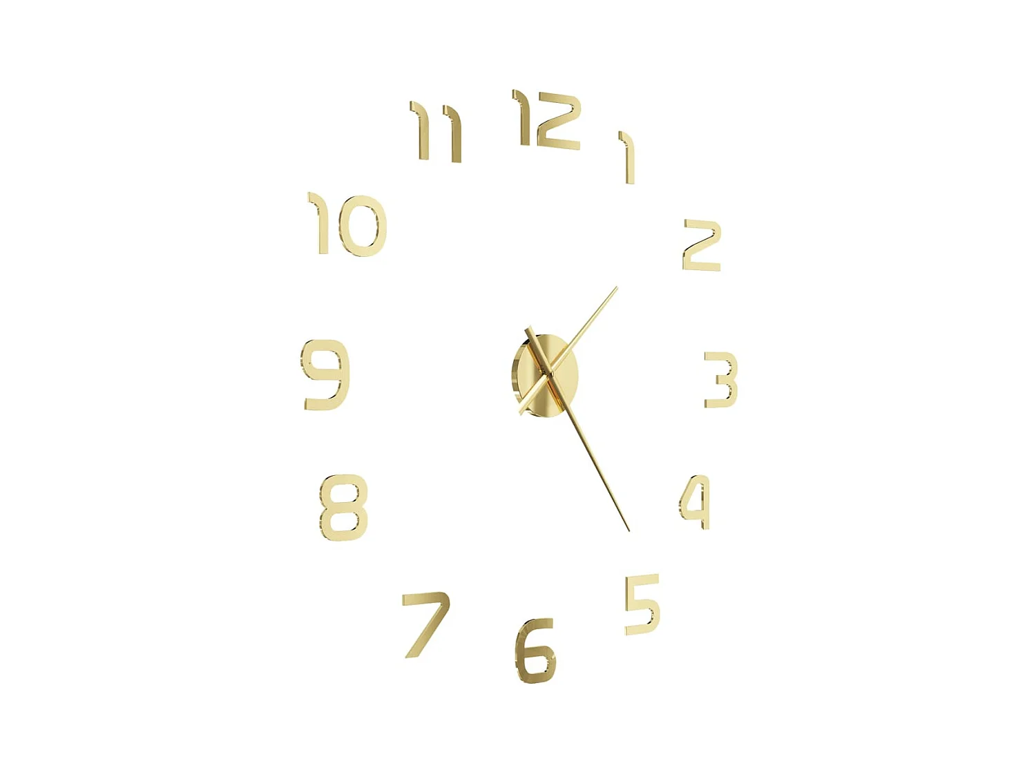 Horloge murale 3D Design moderne 100 cm XXL Doré WVGQ1118