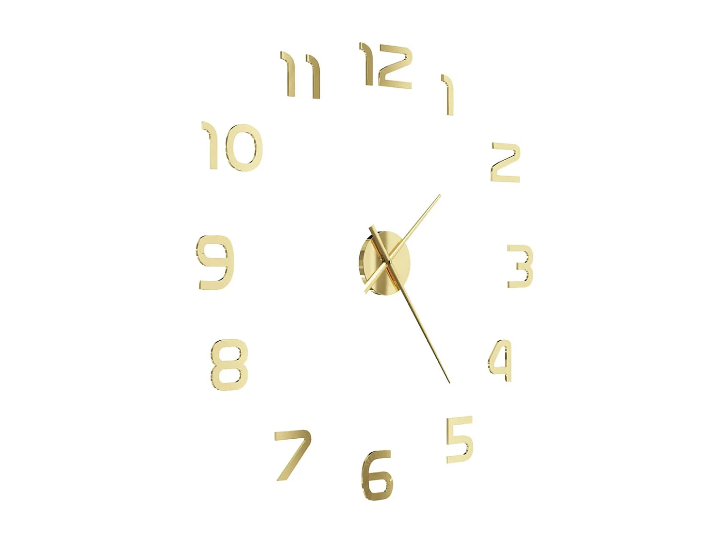 Horloge murale 3D Design moderne 100 cm XXL Doré WVGQ1118