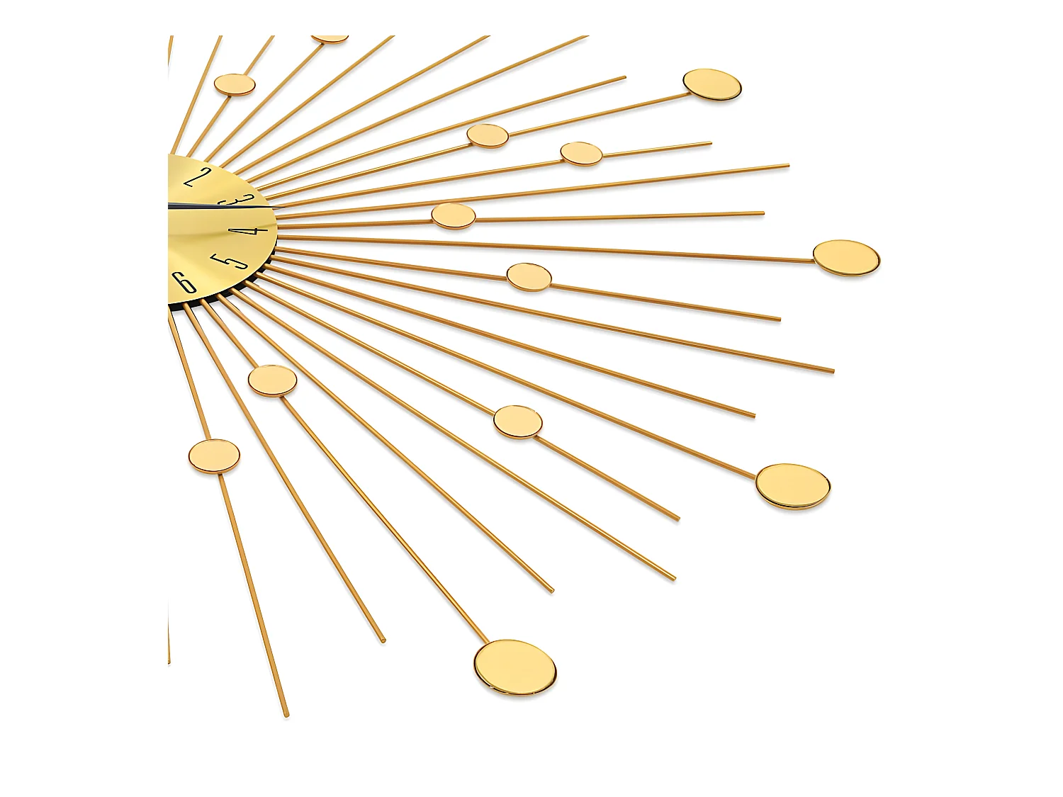 Horloge murale Métal 70 cm Doré WVGQ9121