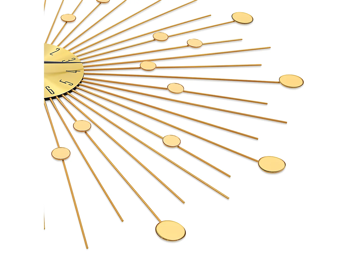 Wandklok 70 cm metaal goudkleurig NL496090